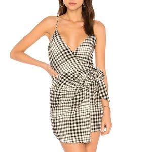 COPY - Free People Nodia Black White Plaid Wrap D…